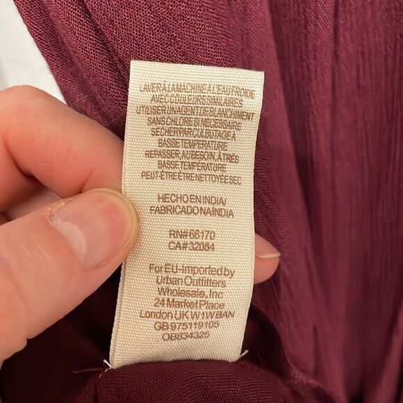 Free People Embroidered Mojave Bohemian Mini Dress in Plum - Picture 9 of 10